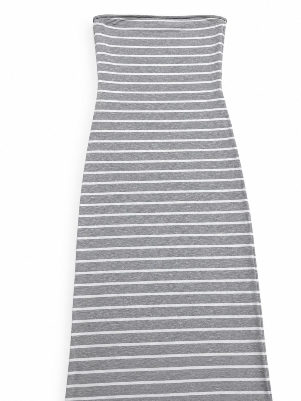 See You Monday Gray & White Strapless Maxi Tube Dress​
